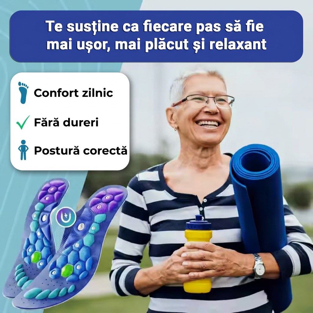 Tălpici Magnetici cu Micro-Terapie de Acupresiune